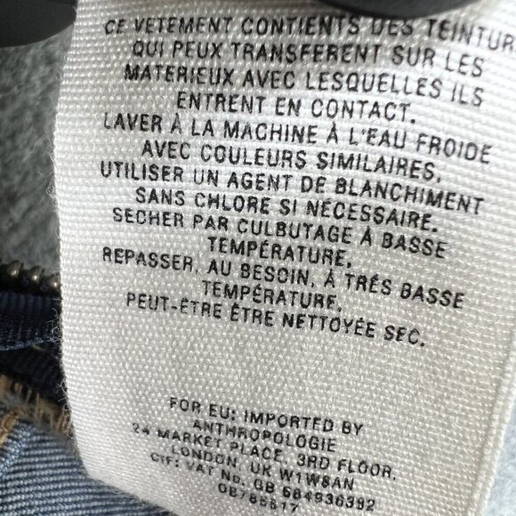 Pilcro & The Letterpress Womens 27 US 4 Flare Crop Jeans Side Zip Patch Pockets - Picture 15 of 16